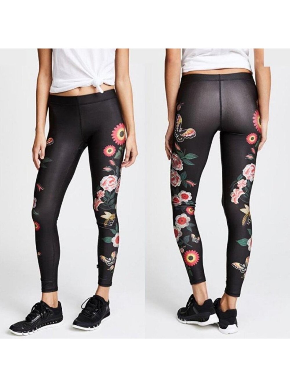 Terez Black Leggings With Floral